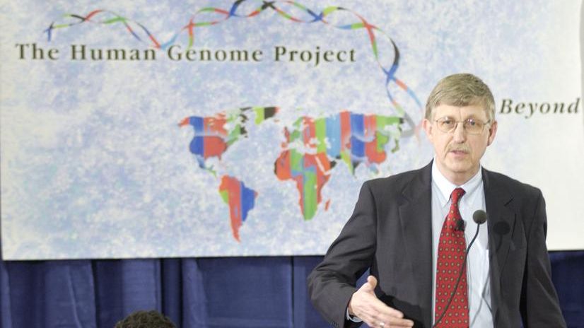 Wikimedia Commons / Francis Collins, M.D., Ph.D., announces the successful completion of the Human Genome Project.