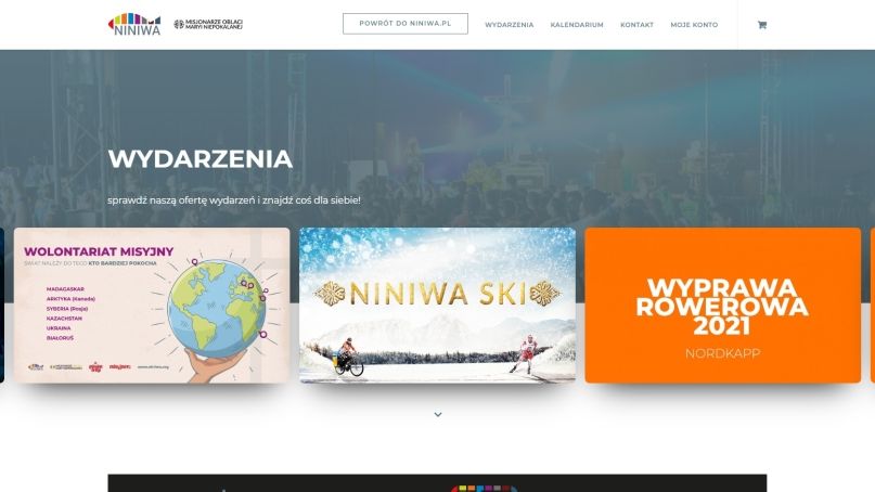 Zrzut ekranu strony wydarzenia.niniwa.pl